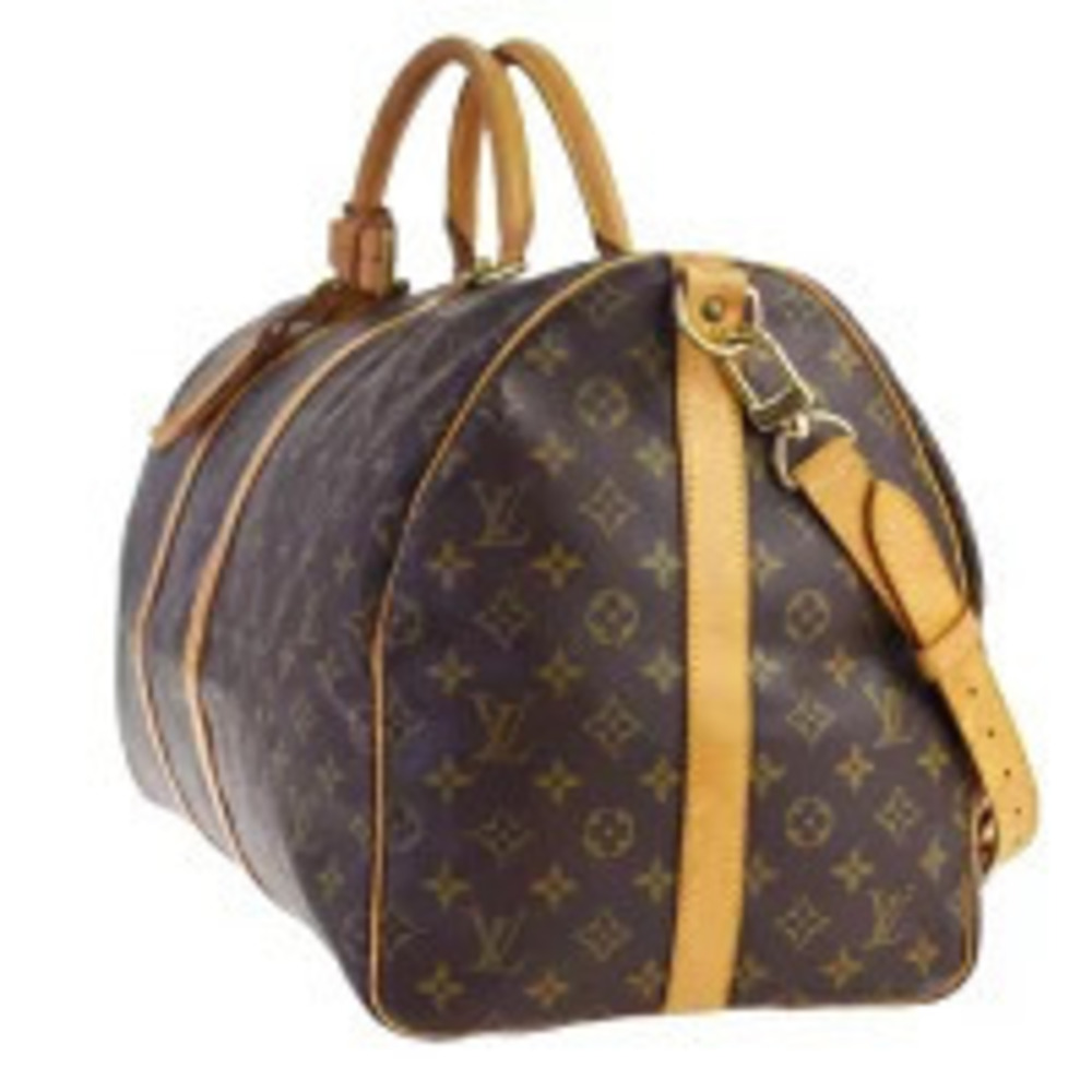 Louis Vuitton Boston Handbag Keepall Monogram Bag Bandouliere Shoulder Brown